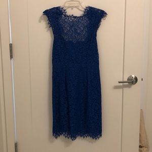 Shoshanna blue lace cocktail dress